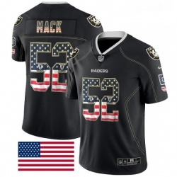 Mens Nike Oakland Raiders 52 Khalil Mack Limited Black Rush USA Flag NFL Jersey