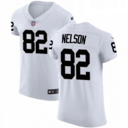 Mens Nike Oakland Raiders 82 Jordy Nelson White Vapor Untouchable Elite Player NFL Jersey