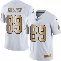 Mens Nike Oakland Raiders 89 Amari Cooper Limited WhiteGold Rush NFL Jersey