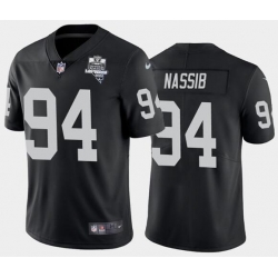 Men's Oakland Raiders Black #94 Carl Nassib 2020 Inaugural Season Vapor Limited Stitched NFL Jersey