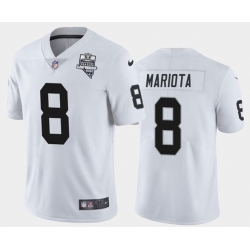 Men's Oakland Raiders White #8 Marcus Mariota 2020 Inaugural Season Vapor Limited Stitched NFL Jersey