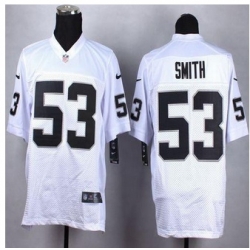 NEW Oakland Raiders #53 Malcolm Smith White Men Stitched NFL Elite Jersey