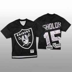 NFL Las Vegas Raiders 15 Nelson Agholor Black Men Mitchell  26 Nell Big Face Fashion Limited NFL Jersey