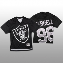 NFL Las Vegas Raiders 96 Clelin Ferrell Black Men Mitchell  26 Nell Big Face Fashion Limited NFL Jersey