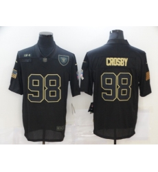 Nike Las Vegas Raiders 98 Maxx Crosby Black 2020 Salute To Service Limited Jersey