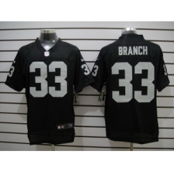 Nike Oakland Raiders 33 Tyvon Branch Black Elite NFL Jersey