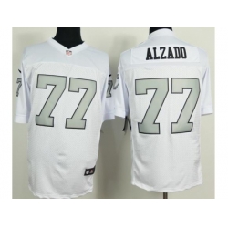 Nike Oakland Raiders 77 Lyle Alzado White Silver No. Elite NFL Jersey