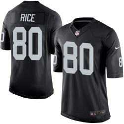 Nike Oakland Raiders #80 Jerry Rice Black Elite NFL Jersey