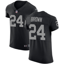 Nike Raiders #24 Willie Brown Black Team Color Mens Stitched NFL Vapor Untouchable Elite Jersey