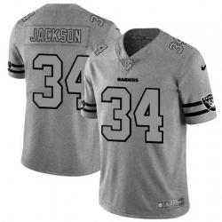 Nike Raiders 34 Bo Jackson 2019 Gray Gridiron Gray Vapor Untouchable Limited Jersey