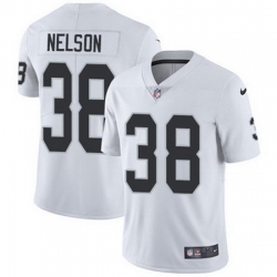 Nike Raiders #38 Nick Nelson White Mens Stitched NFL Vapor Untouchable Limited Jersey