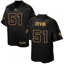 Nike Raiders #51 Bruce Irvin Black Mens Stitched NFL Elite Pro Line Gold Collection Jersey