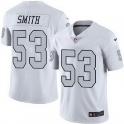 Nike Raiders #53 Malcolm Smith White Mens Stitched NFL Limited Rush Jersey