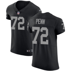 Nike Raiders #72 Donald Penn Black Team Color Mens Stitched NFL Vapor Untouchable Elite Jersey