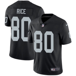 Nike Raiders #80 Jerry Rice Black Team Color Mens Stitched NFL Vapor Untouchable Limited Jersey