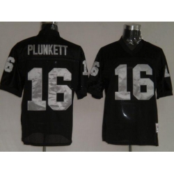 Oakland Raiders 16 Jim Plunkett Black M&N Throwback NFL Football Jerseys