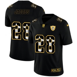 Raiders 28 Josh Jacobs Black Jesus Faith Edition Limited Jersey