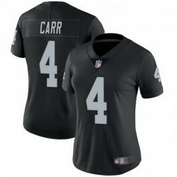 Women Las Vegas Raiders 4 Derek Carr Black Vapor Untouchable Limited Jersey