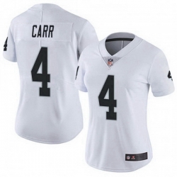 Women Las Vegas Raiders 4 Derek Carr White Vapor Untouchable Limited Jersey