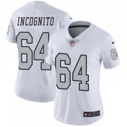 Women NIke Oakland Raiders #64 Richie Incognito Vapor Limited Rush Jersey