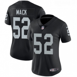 Womens Nike Oakland Raiders 52 Khalil Mack Black Team Color Vapor Untouchable Limited Player NFL Jersey