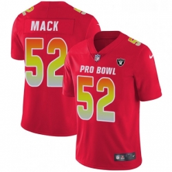 Womens Nike Oakland Raiders 52 Khalil Mack Limited Red 2018 Pro Bowl NFL Jersey