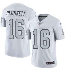 Nike Raiders #16 Jim Plunkett White Youth Stitched NFL Limited Rush Jersey