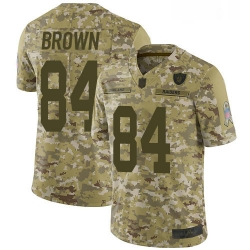 Youth Antonio Brown Limited Camo Jersey Oakland Raiders Football 84 Jersey 2018 Salute to Service Jersey