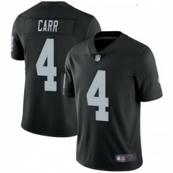 Youth Las Vegas Raiders 4 Derek Carr Black Vapor Untouchable Limited Jersey