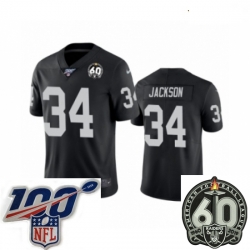 Youth Oakland Raiders #34 Bo Jackson Black 60th Anniversary Vapor Untouchable Limited Player 100th Season Football Jersey