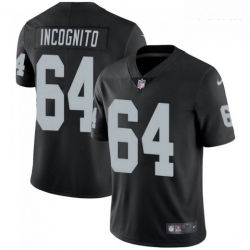 Youth Oakland Raiders #64 Richie Incognito Vapor Untouchable Limited Black Jersey