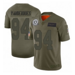 Youth Oakland Raiders 94 Eddie Vanderdoes Limited Camo 2019 Salute to Service Football Jersey