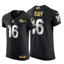 Los Angeles Rams 16 Jared Goff Men Nike Black Edition Vapor Untouchable Elite NFL Jersey