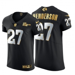 Los Angeles Rams 27 Darrell Henderson Jr  Men Nike Black Edition Vapor Untouchable Elite NFL Jersey