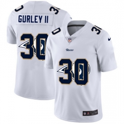 Los Angeles Rams 30 Todd Gurley II White Men Nike Team Logo Dual Overlap Limited NFL Jersey