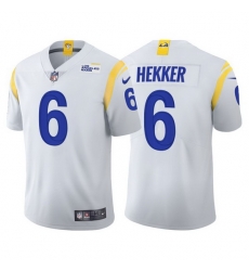 Men Los Angeles Rams 6 Johnny Hekker Vapor Limited White Jersey