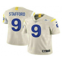 Men Los Angeles Rams 9 Matthew Stafford Cream 2021 NEW Vapor Untouchable Stitched NFL Nike Limited Jersey