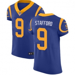 Men Los Angeles Rams 9 Matthew Stafford Royal Blue Alternate Men Stitched NFL Vapor Untouchable Elite Jersey