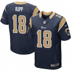 Men Nike Los Angeles Rams 18 Cooper Kupp Navy Blue Team Color Vapor Untouchable Elite Player NFL Jersey