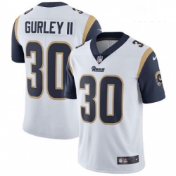 Men Nike Los Angeles Rams 30 Todd Gurley White Vapor Untouchable Limited Player NFL Jersey