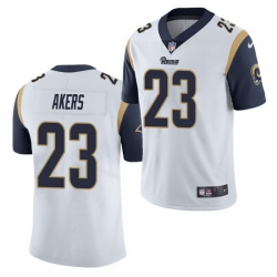 Men Nike Rams 23 Cam Akers White Vapor Limtited Jersey