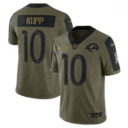 Men's Los Angeles Rams Cooper Kupp Nike Olive 2021 Salute To Service Limited Player Jersey