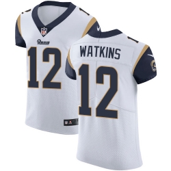 Nike Rams #12 Sammy Watkins White Mens Stitched NFL Vapor Untouchable Elite Jersey