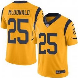 Nike Rams #25 T J  McDonald Gold Mens Stitched NFL Limited Rush Jersey