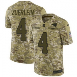 Nike Rams #4 Greg Zuerlein Camo Mens Stitched NFL Limited 2018 Salute To Service Jersey