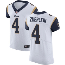 Nike Rams #4 Greg Zuerlein White Mens Stitched NFL Vapor Untouchable Elite Jersey