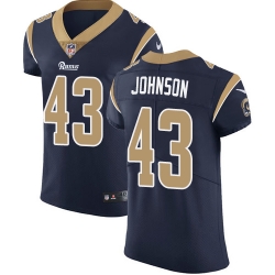 Nike Rams #43 John Johnson Navy Blue Team Color Mens Stitched NFL Vapor Untouchable Elite Jersey