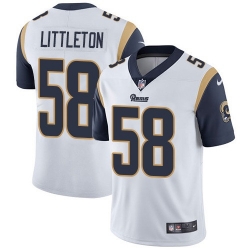 Nike Rams 58 Cory Littleton White Mens Stitched NFL Vapor Untouchable Limited Jersey