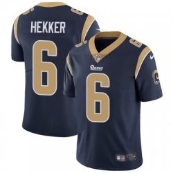 Nike Rams #6 Johnny Hekker Navy Blue Team Color Mens Stitched NFL Vapor Untouchable Limited Jersey