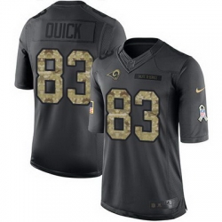 Nike Rams #83 Brian Quick Black Mens Stitched NFL Limited 2016 Salute to Service Jersey